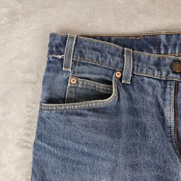 Vtg Levis Jeans Mens 36x34 517 Orange Tab Made in USA 90s Denim Hemmed 35x28